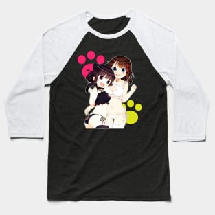 Anime Neko Cat Keyhole Lingerie Small Girls Baseball T-Shirt